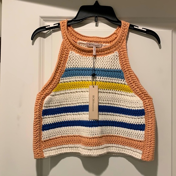 NWT BCBGeneration crochet knit top, womens size small - Picture 4 of 7